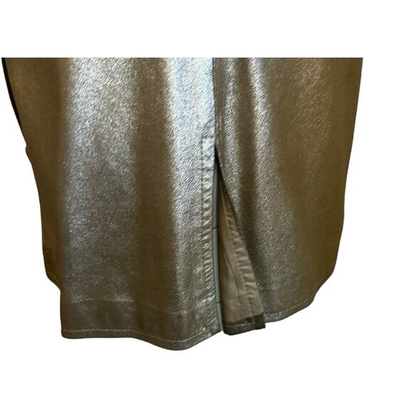 Iceberg Gold Button Down Leather Shirt Jacket sz 42=Small - Picture 5 of 11